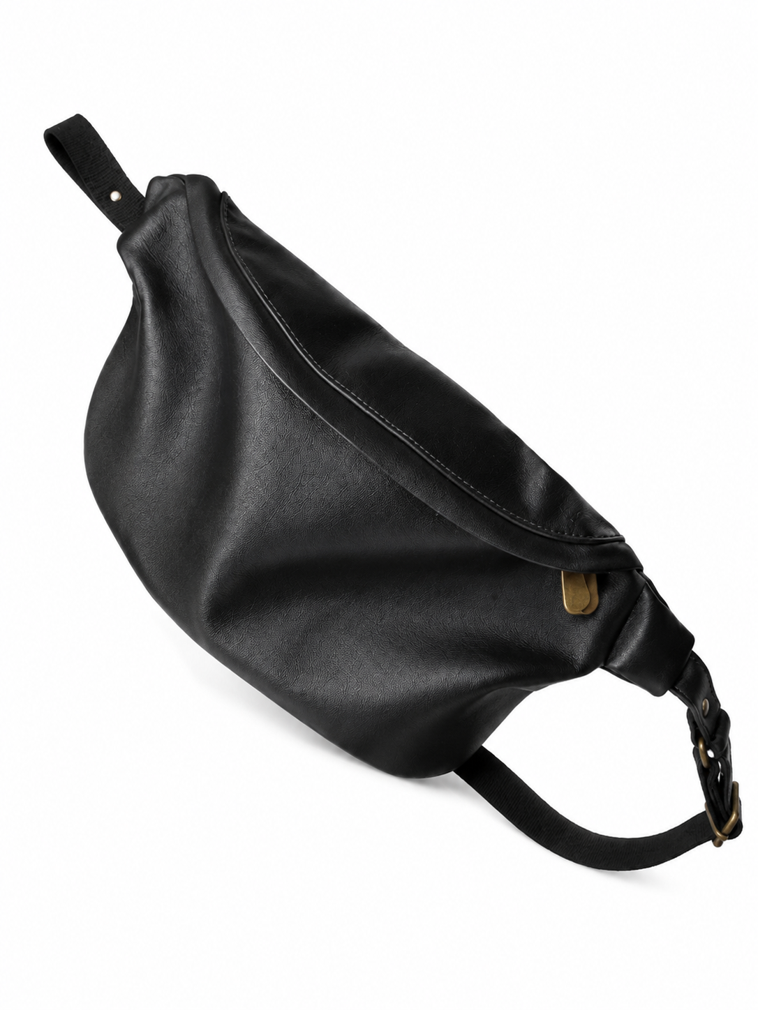 Riñonera cuero Negro