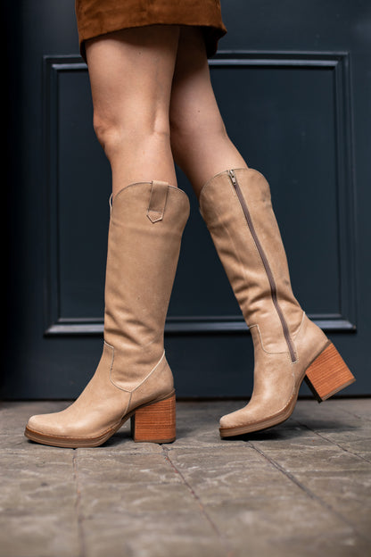 Bota Beige Coñac